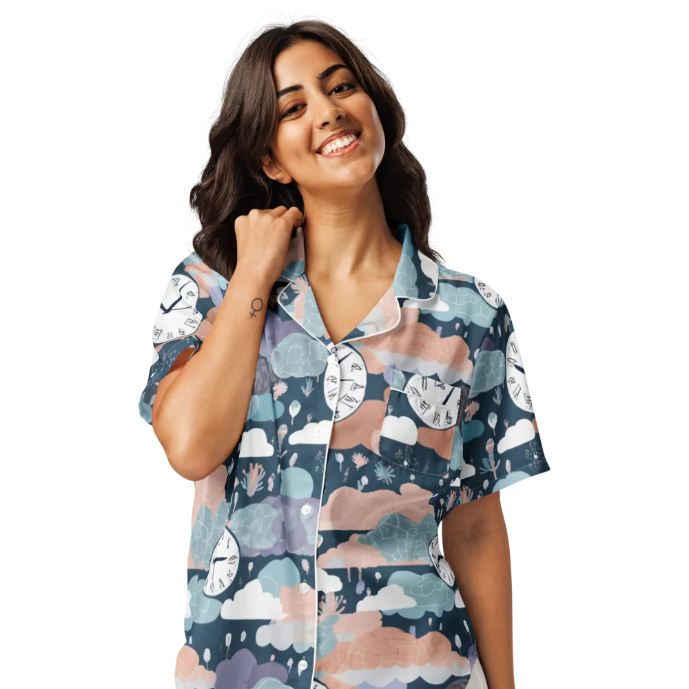 Dreamtime Almanac on Women's Short Sleeve Pajama Top — Front