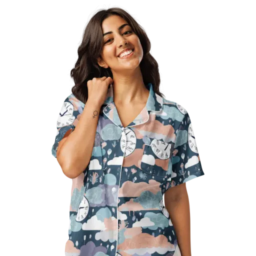 Dreamtime Almanac on a Women's Short Sleeve Pajama Top