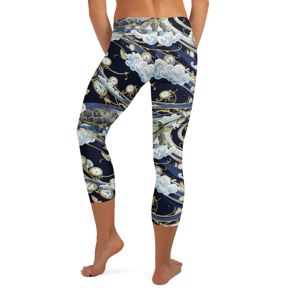 Celestial Slowtime on Capri Leggings — Back