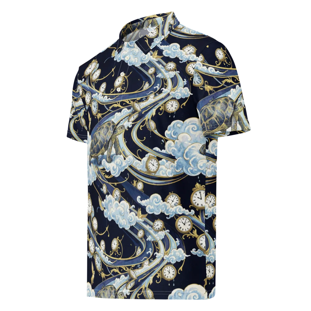 Celestial Slowtime on Men's Slim Fit Polo Shirt — Left Front