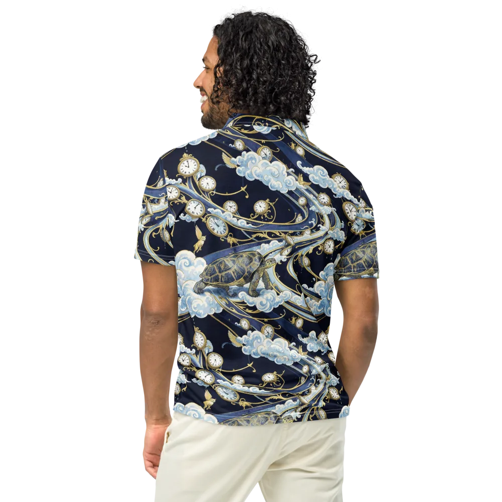 Celestial Slowtime on Men's Slim Fit Polo Shirt — Back