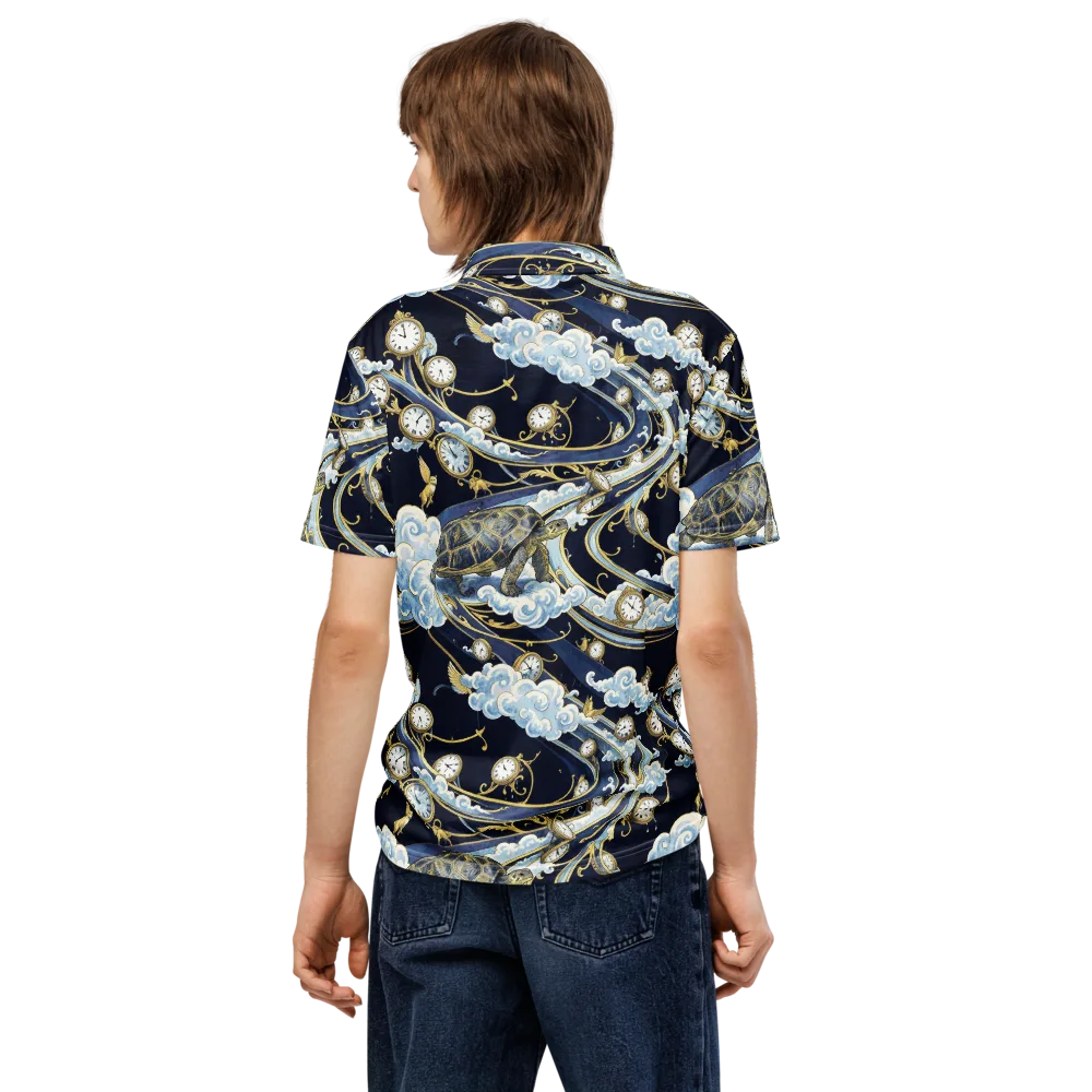 Celestial Slowtime on Men's Slim Fit Polo Shirt — Back