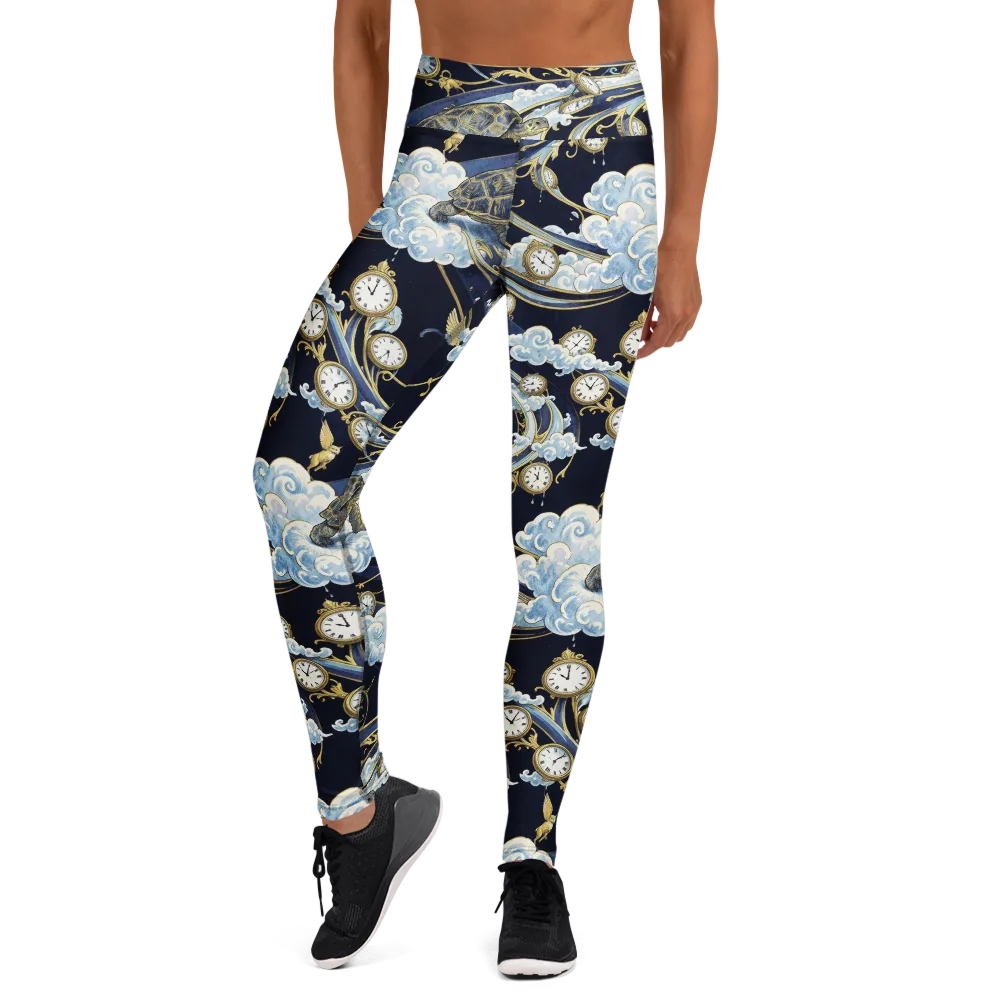 Celestial Slowtime on Yoga Leggings — Front