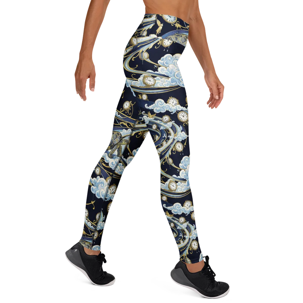 Celestial Slowtime on Yoga Leggings — Right
