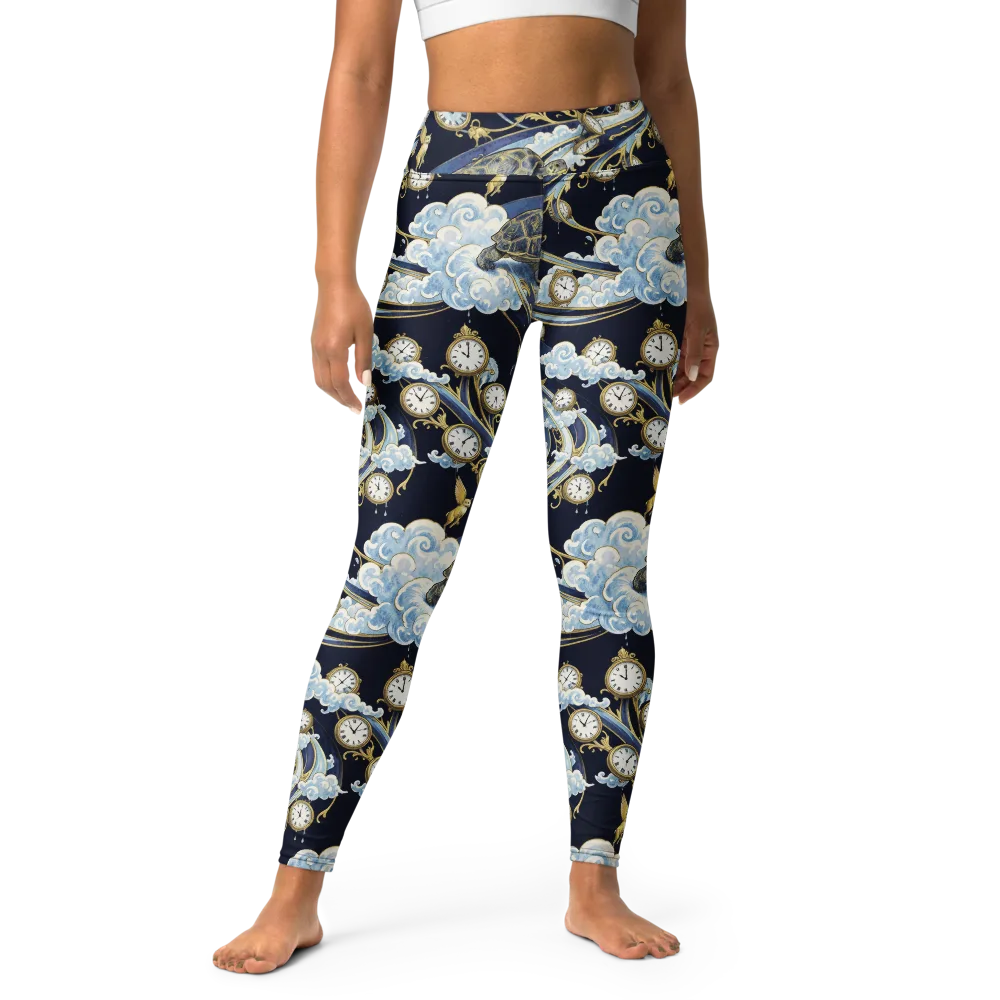 Celestial Slowtime on Yoga Leggings — Front