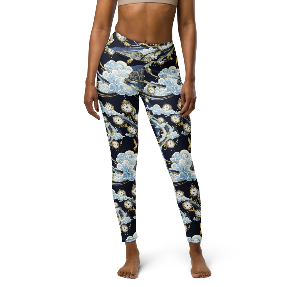 Celestial Slowtime on Yoga Leggings — Front