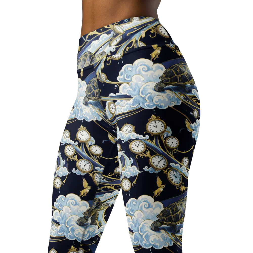 Celestial Slowtime on Yoga Leggings — Left Front