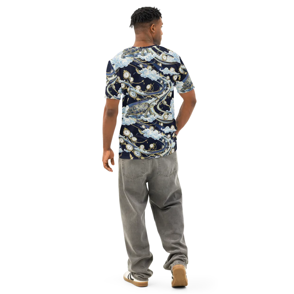 Celestial Slowtime on Men's Cotton Crew Neck T-Shirt — Back