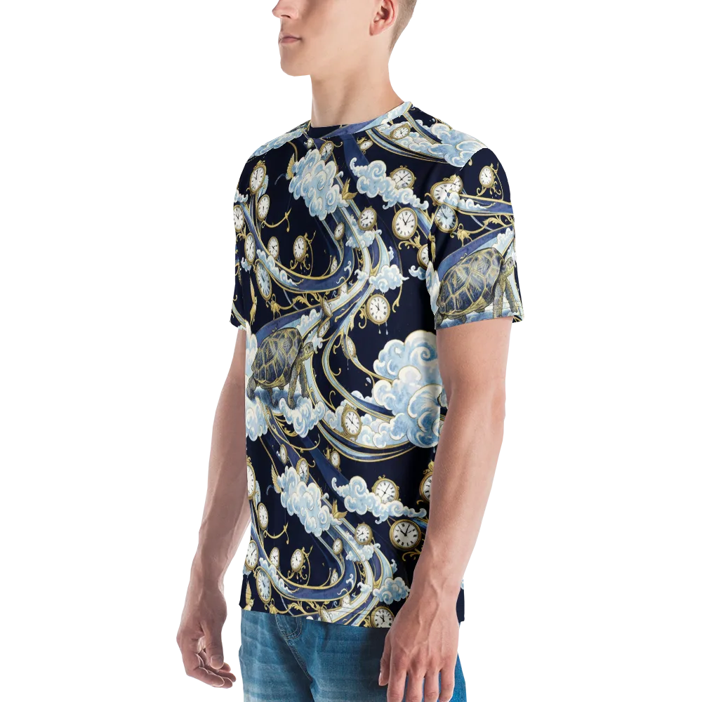 Celestial Slowtime on Men's Crew Neck T-Shirt — Left