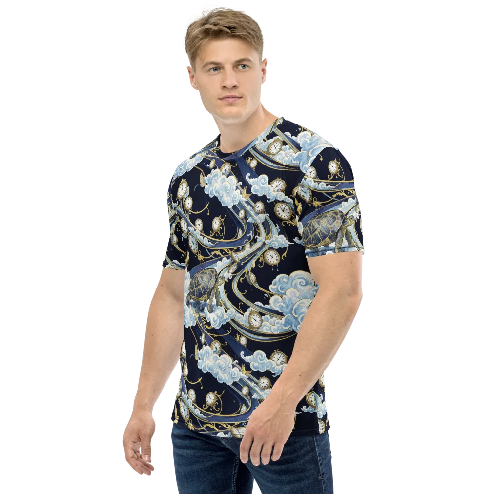 Celestial Slowtime on Men's Crew Neck T-Shirt — Left