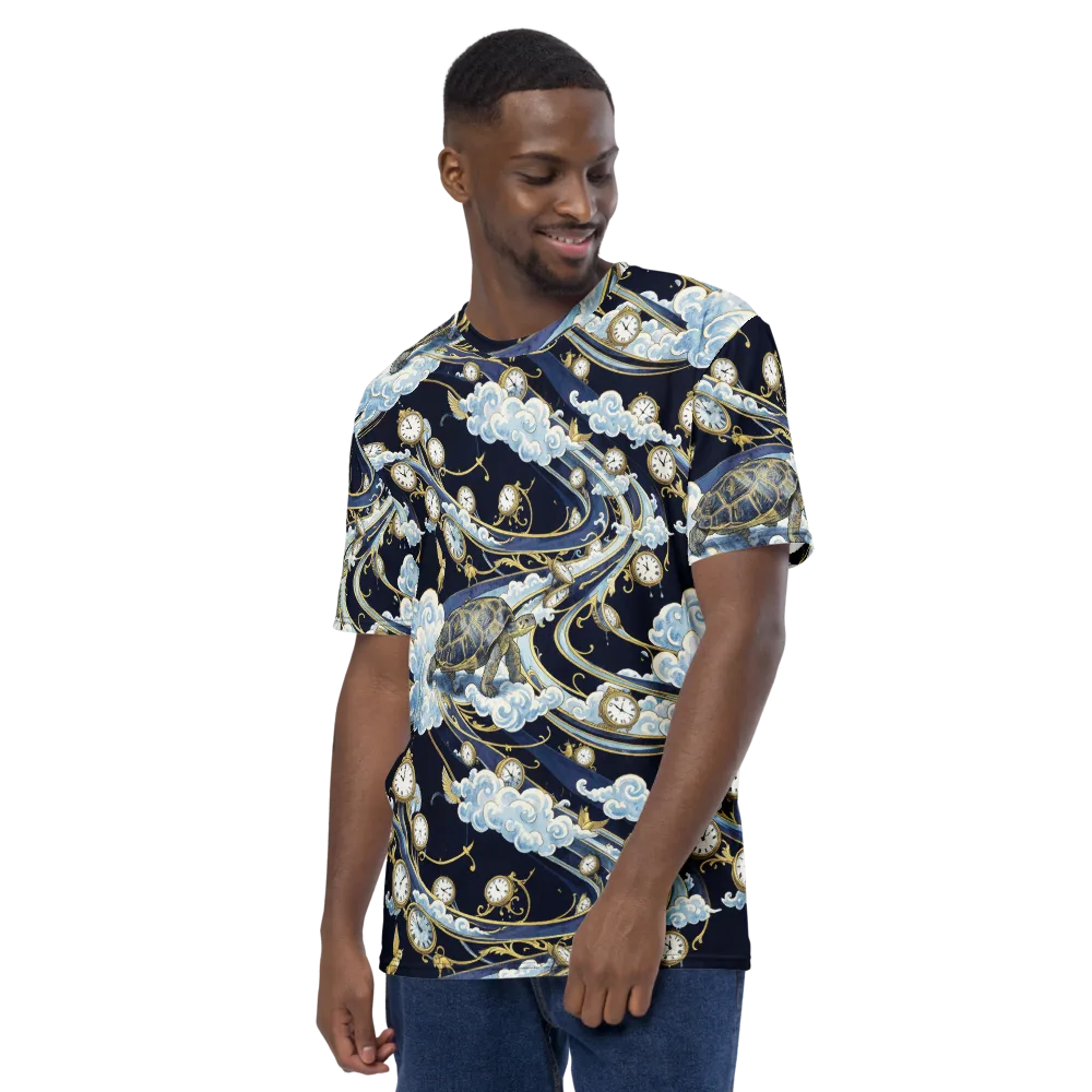 Celestial Slowtime on Men's Crew Neck T-Shirt — Left