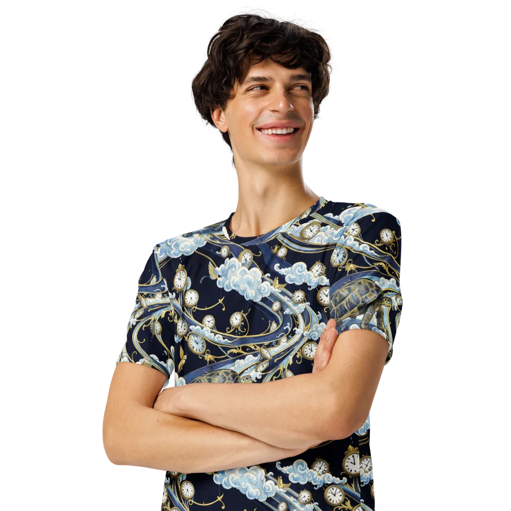Celestial Slowtime on Men's Crew Neck T-Shirt — Left Front
