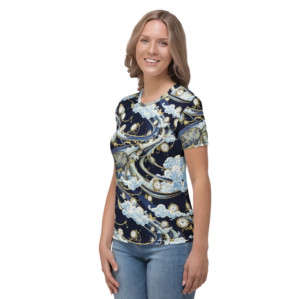 Celestial Slowtime on Women's Crew Neck T-Shirt — Left