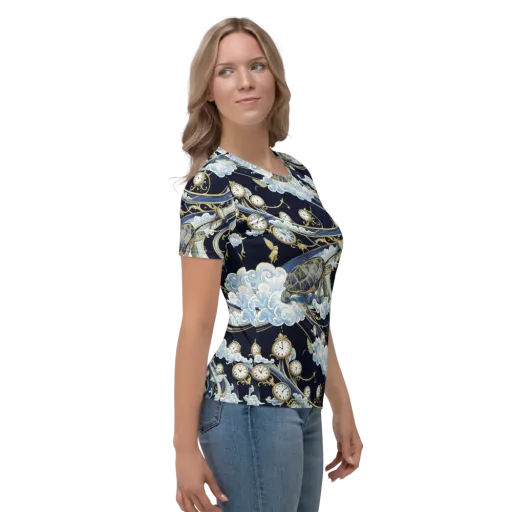 Celestial Slowtime on a Women's Crew Neck T-Shirt