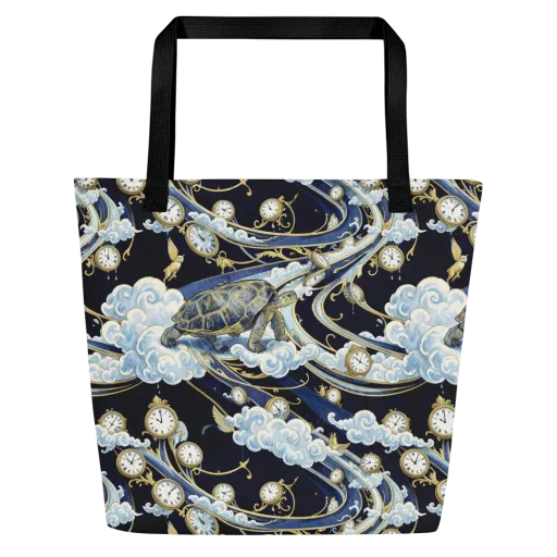 Celestial Slowtime on a Large Tote Bag W/ Pocket