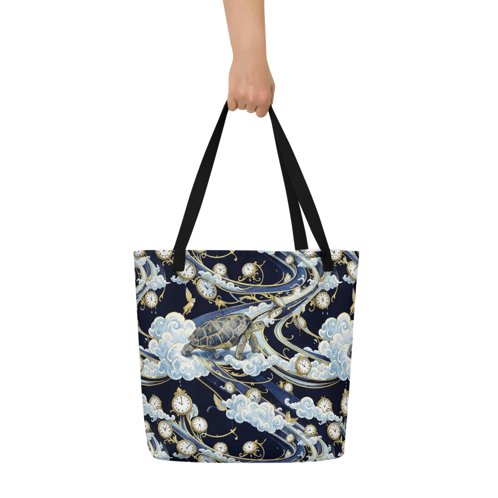 Celestial Slowtime on Large Tote Bag W/ Pocket — Front