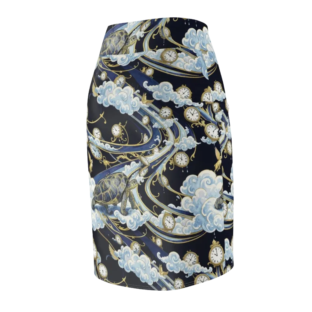 Celestial Slowtime on Pencil Skirt — Back Side