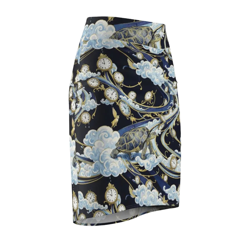 Celestial Slowtime on Pencil Skirt — Front Side