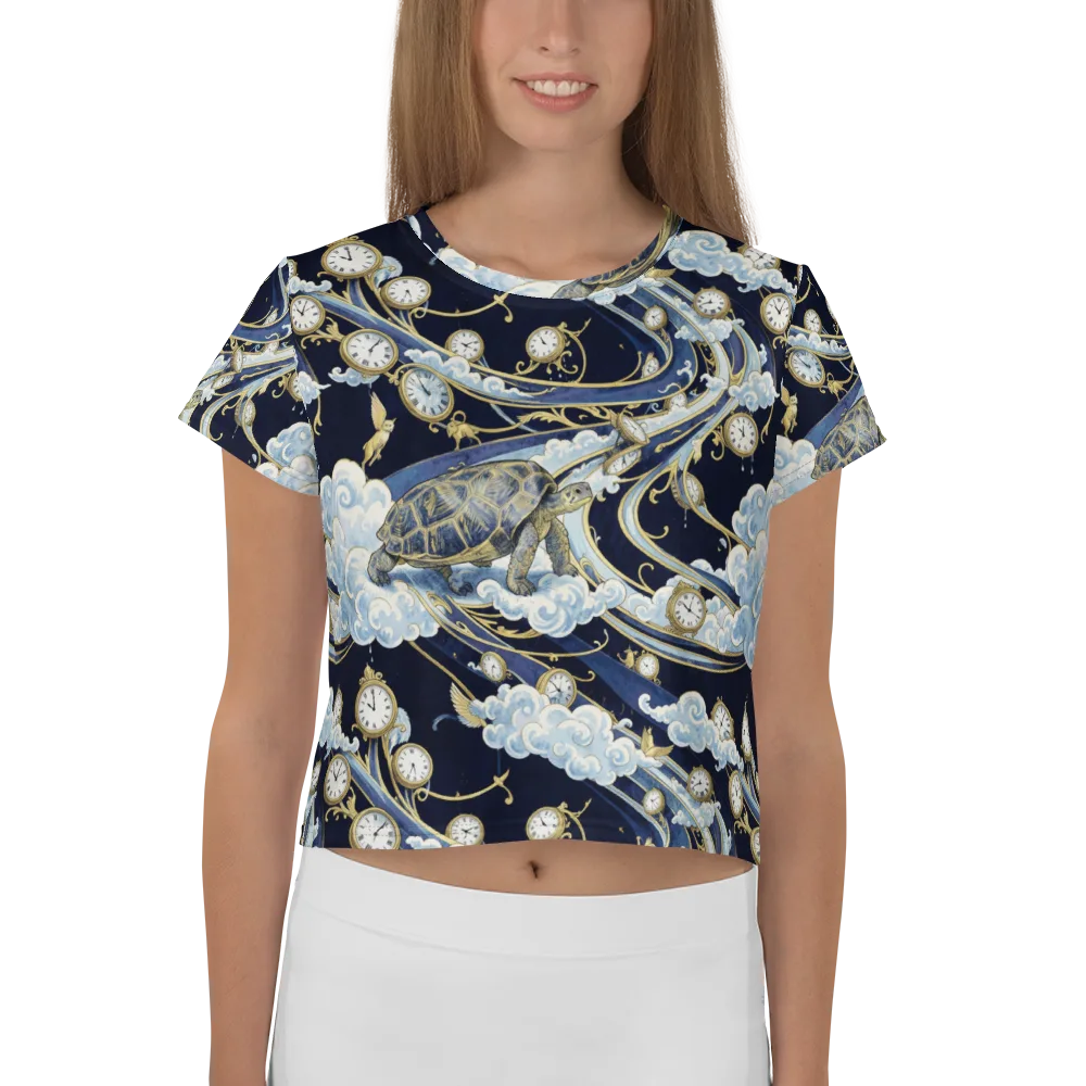 Celestial Slowtime on Crop Tee — Front