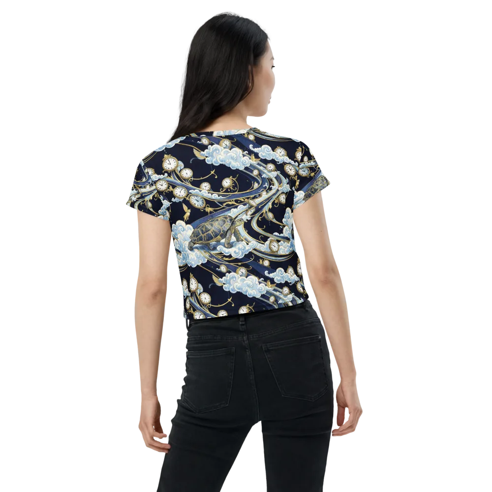 Celestial Slowtime on Crop Tee — Back