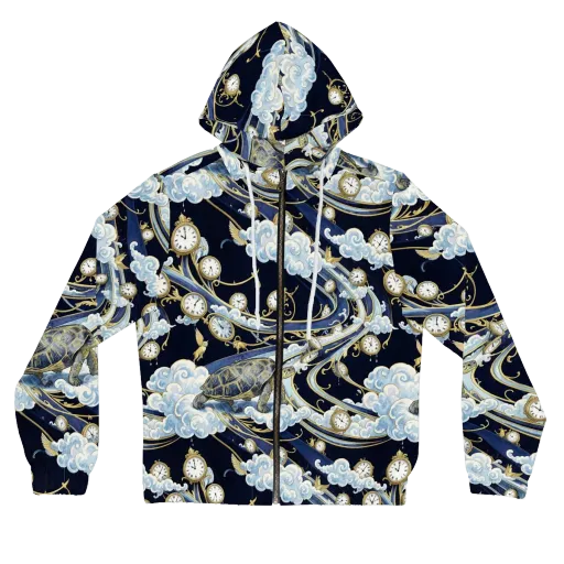 Celestial Slowtime on a Women's Full-Zip Hoodie