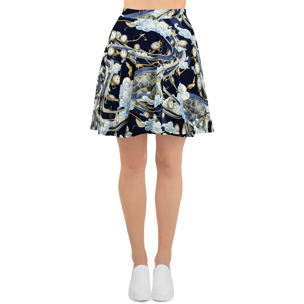 Celestial Slowtime on Skater Skirt — Front