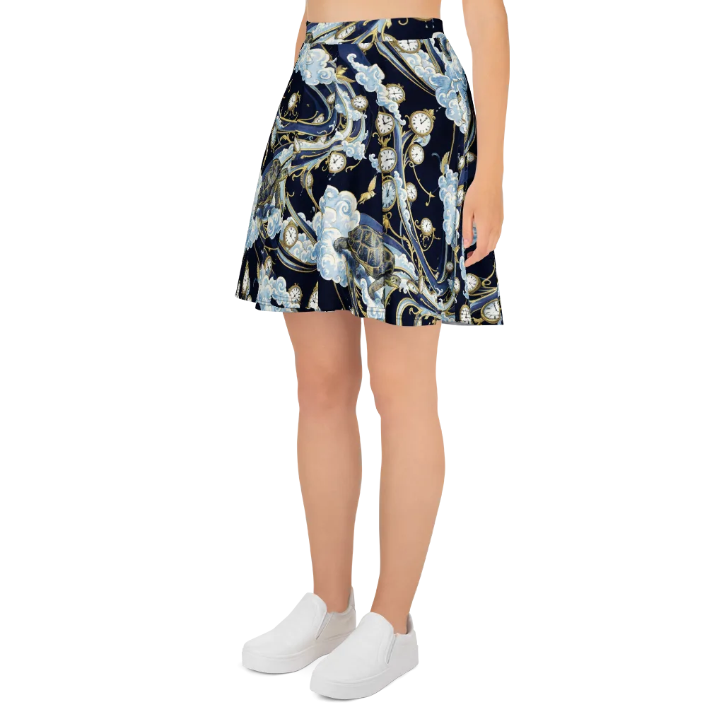 Celestial Slowtime on Skater Skirt — Left