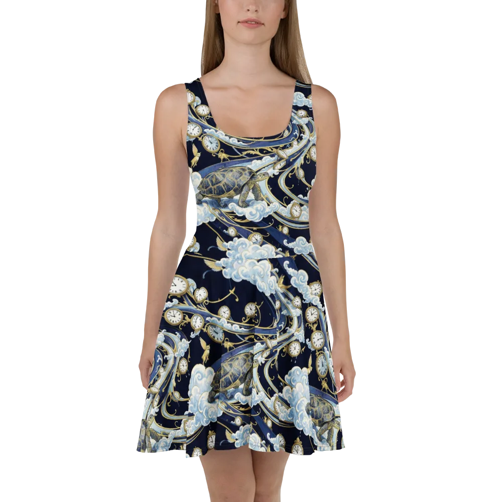 Celestial Slowtime on Skater Dress — Front