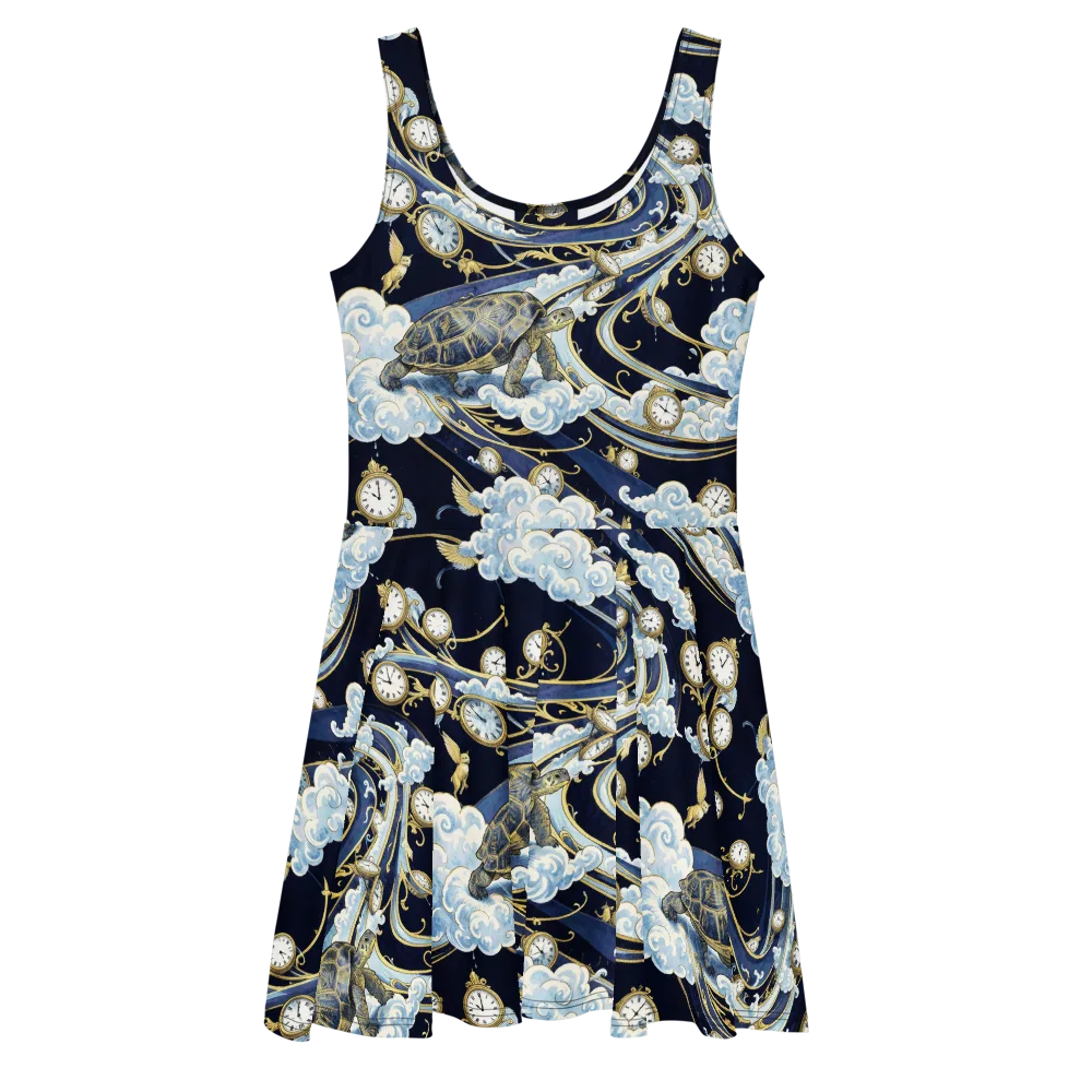 Celestial Slowtime on Skater Dress — Front