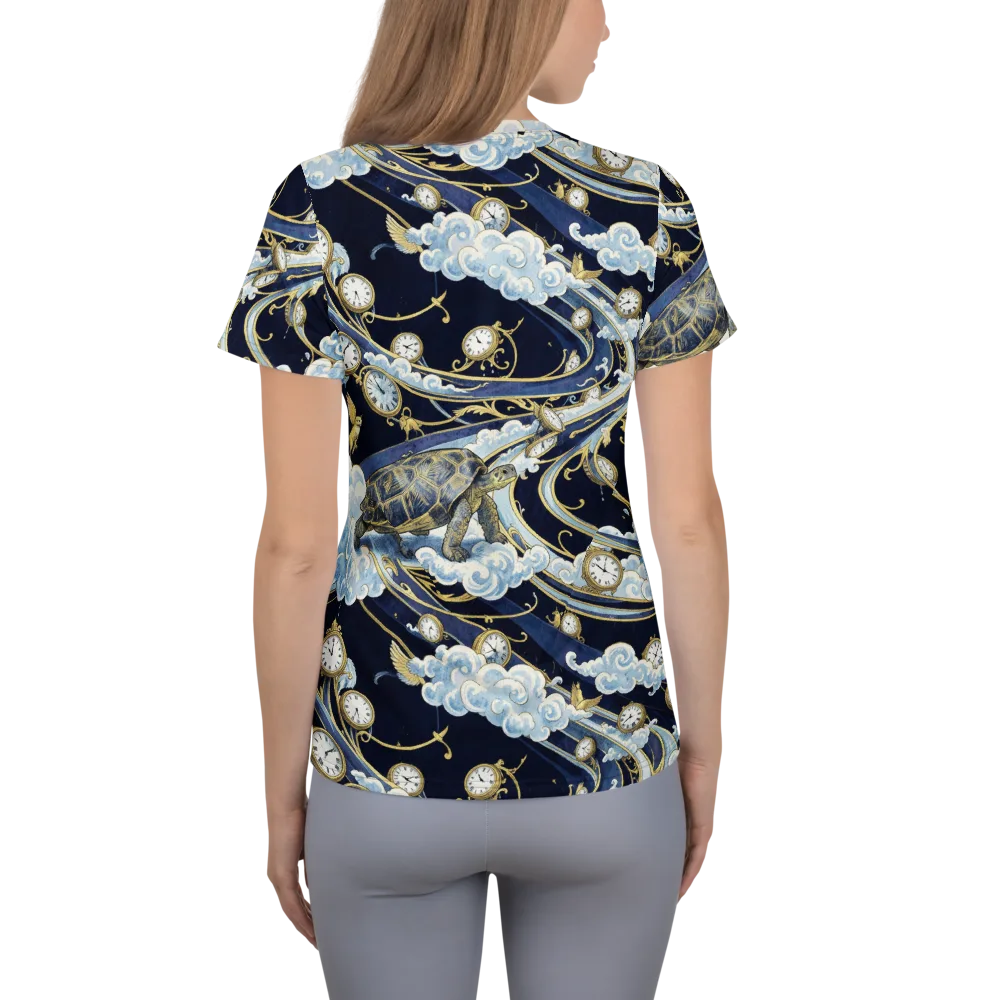 Celestial Slowtime on Women's Athletic T-Shirt — Back