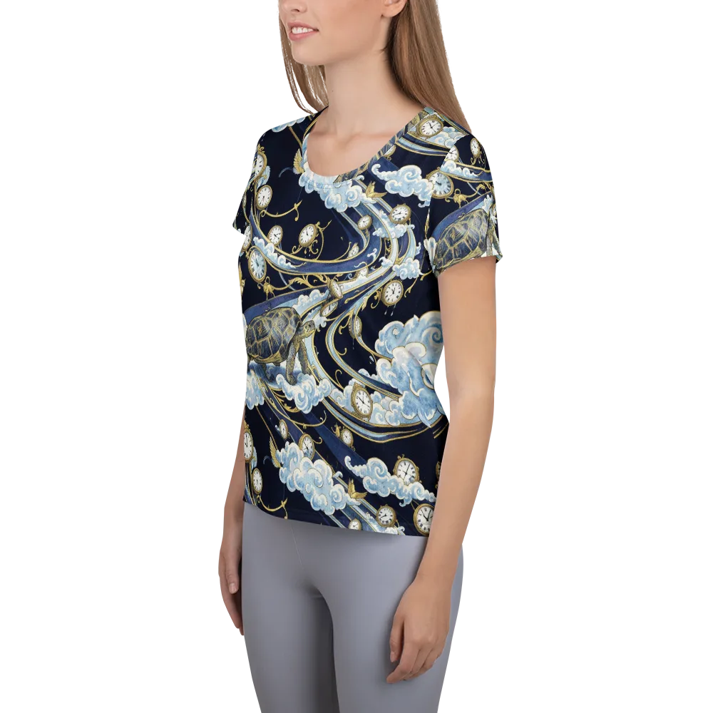 Celestial Slowtime on Women's Athletic T-Shirt — Left