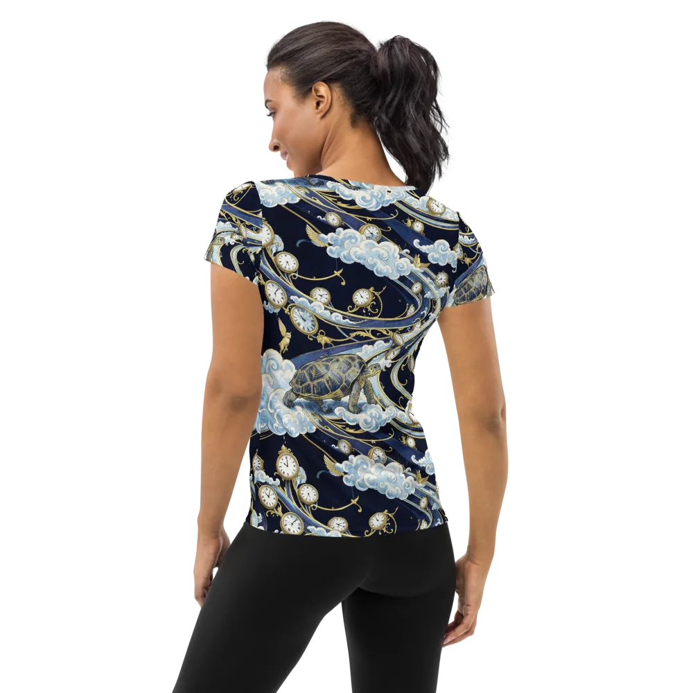 Celestial Slowtime on Women's Athletic T-Shirt — Back