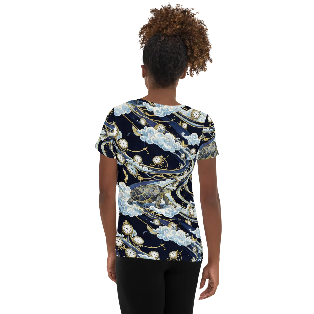 Celestial Slowtime on Women's Athletic T-Shirt — Back