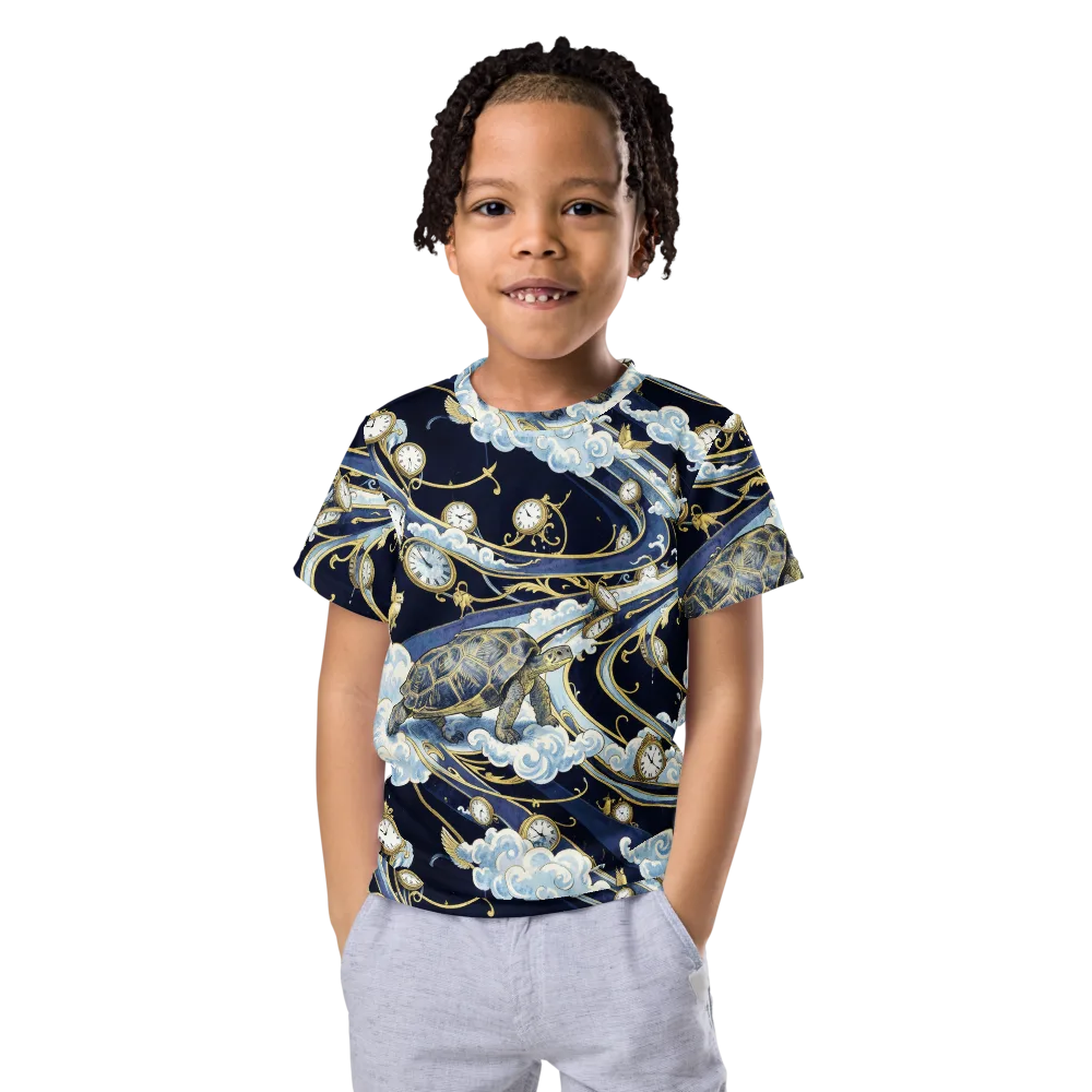 Celestial Slowtime on Kids Crew Neck T-Shirt — Front