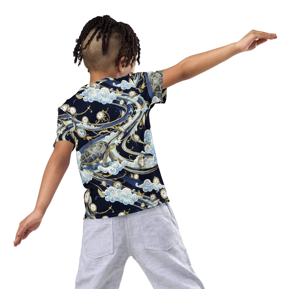 Celestial Slowtime on Kids Crew Neck T-Shirt — Back