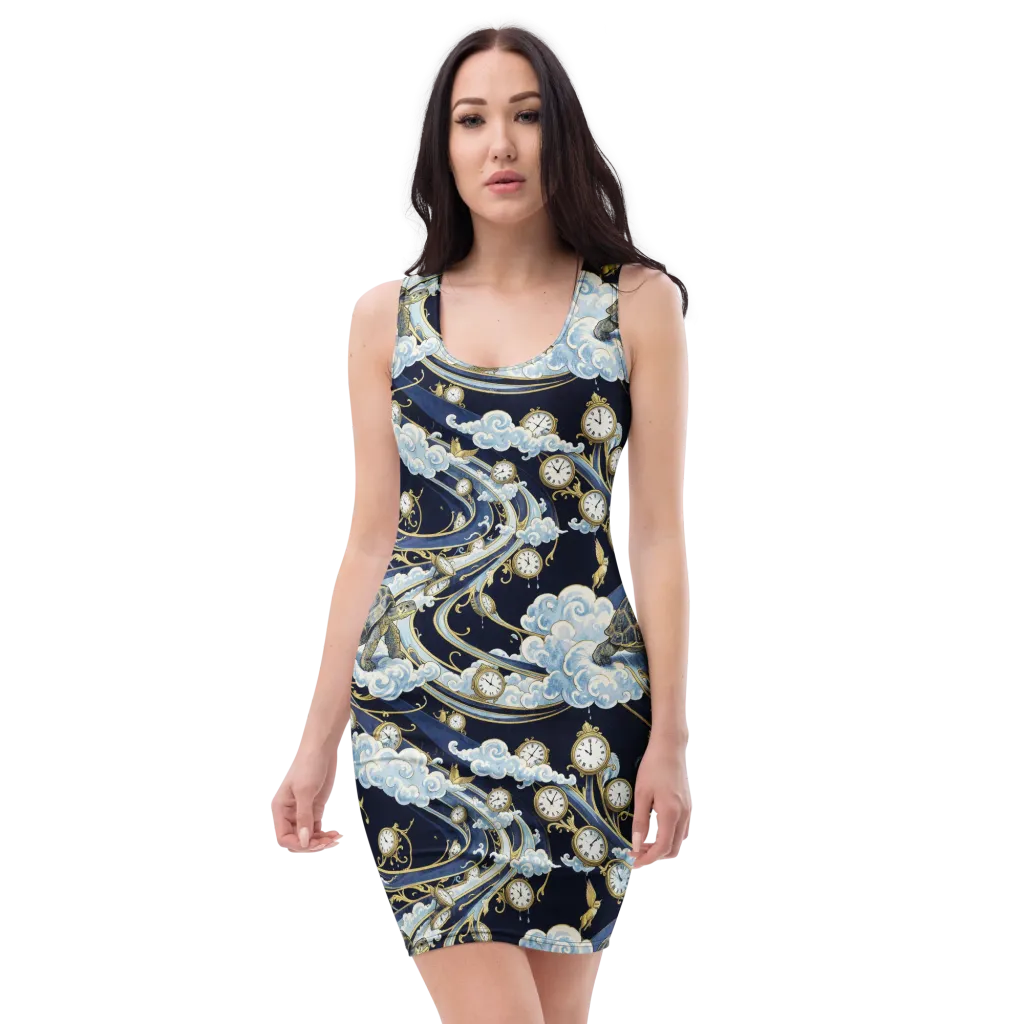 Celestial Slowtime on Bodycon Dress — Front