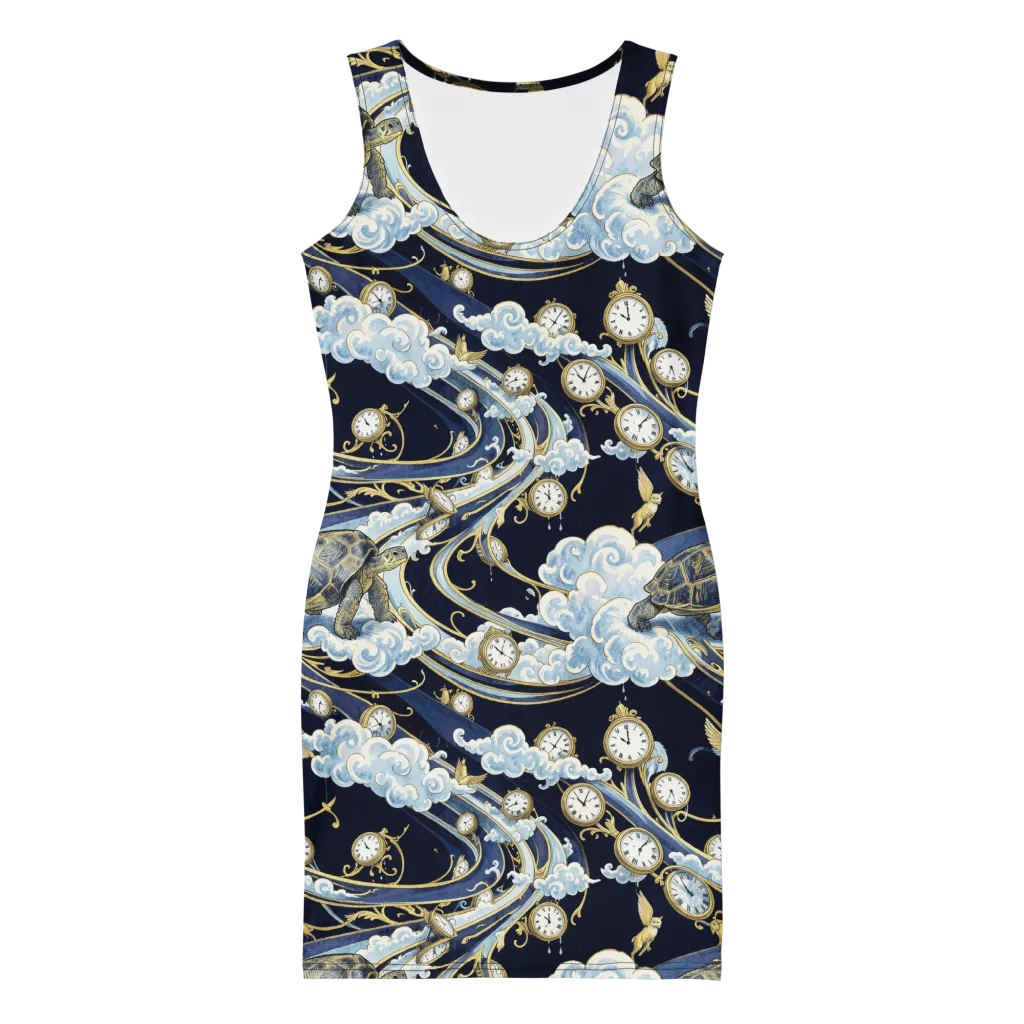 Celestial Slowtime on Bodycon Dress — Front