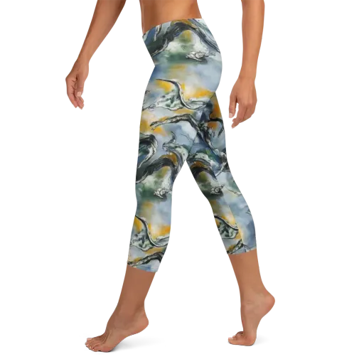 Whale Song on a Capri Leggings