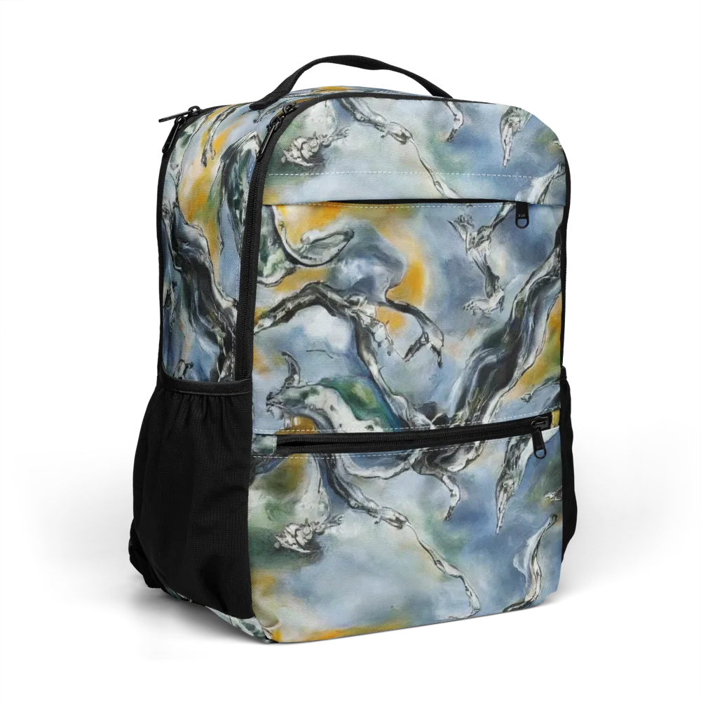 Whale Song on Utility Backpack — Right Front