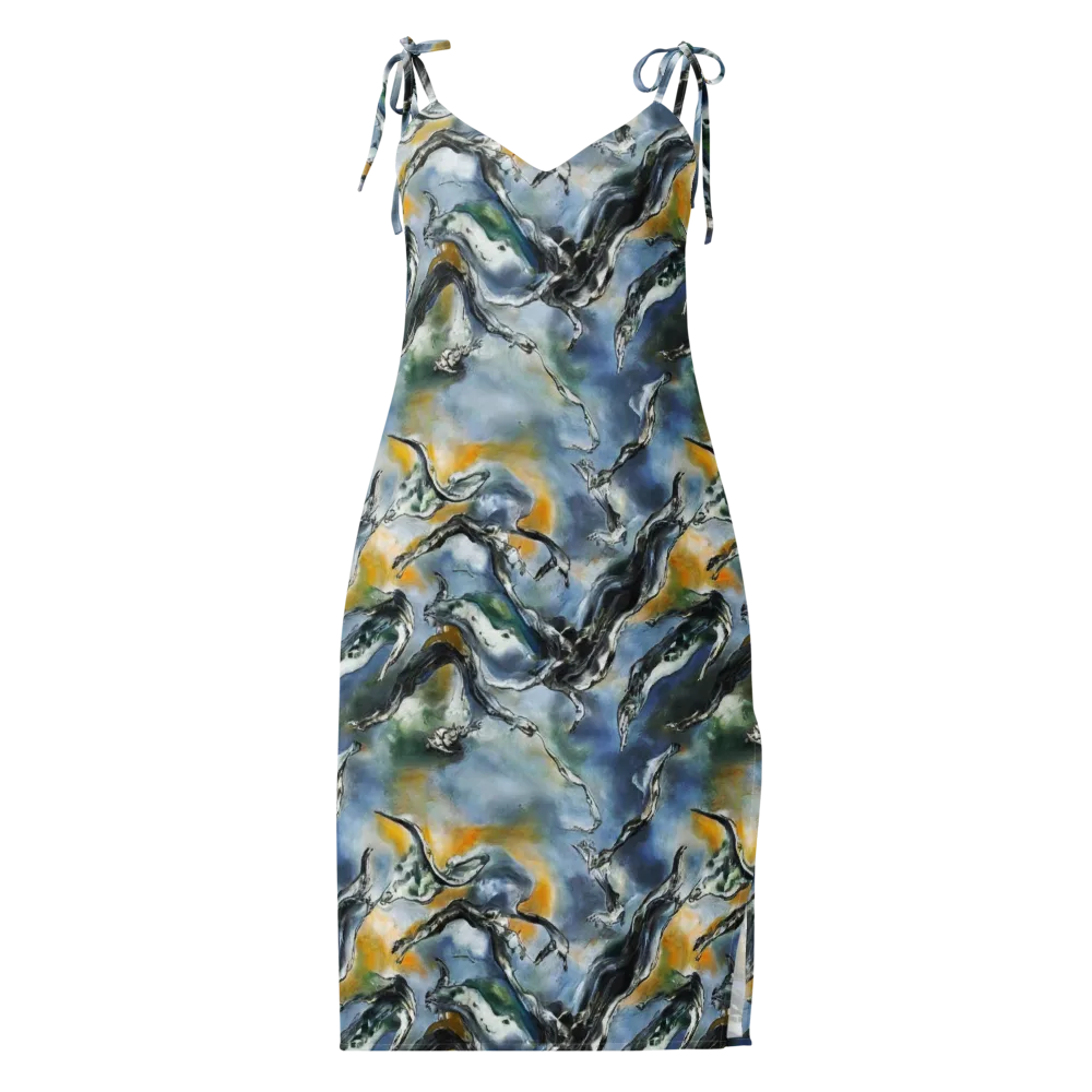Whale Song on Slip Dress — Front