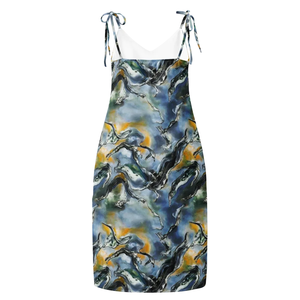 Whale Song on Slip Dress — Back