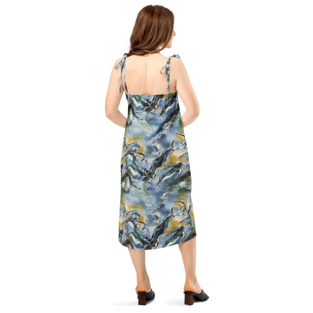 Whale Song on Slip Dress — Back