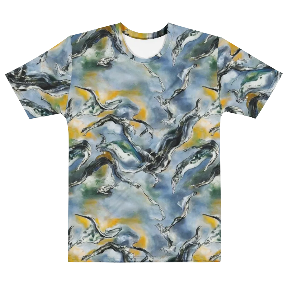 Whale Song on Men's Cotton Crew Neck T-Shirt — Front