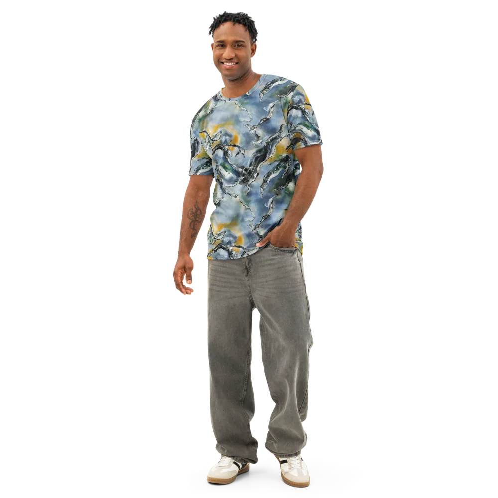 Whale Song on Men's Cotton Crew Neck T-Shirt — Front