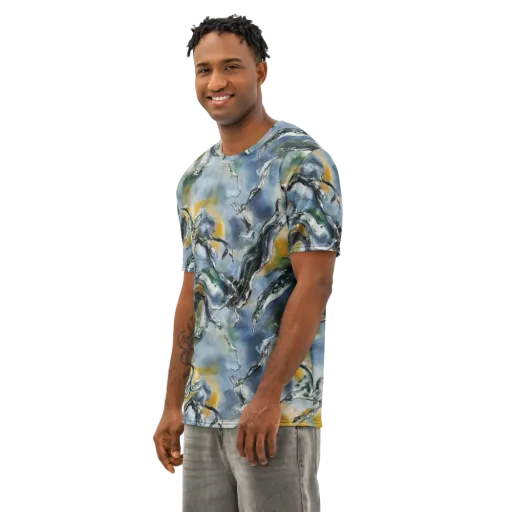 Whale Song on a Men's Cotton Crew Neck T-Shirt