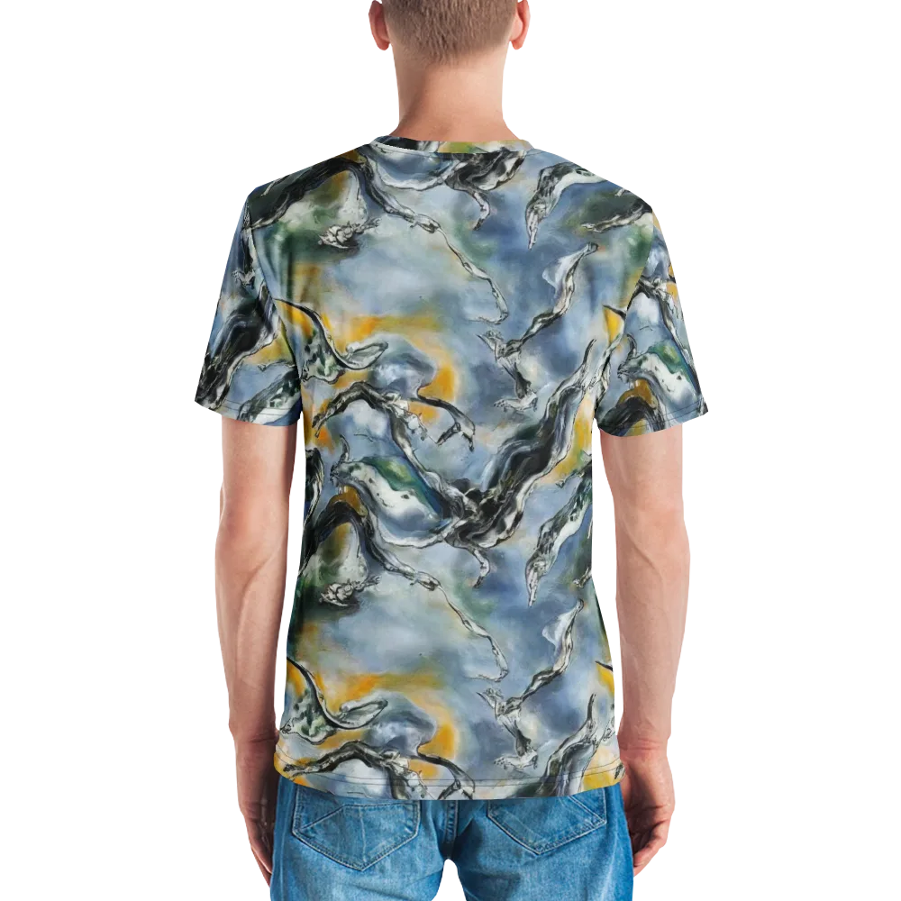 Whale Song on Men's Crew Neck T-Shirt — Back