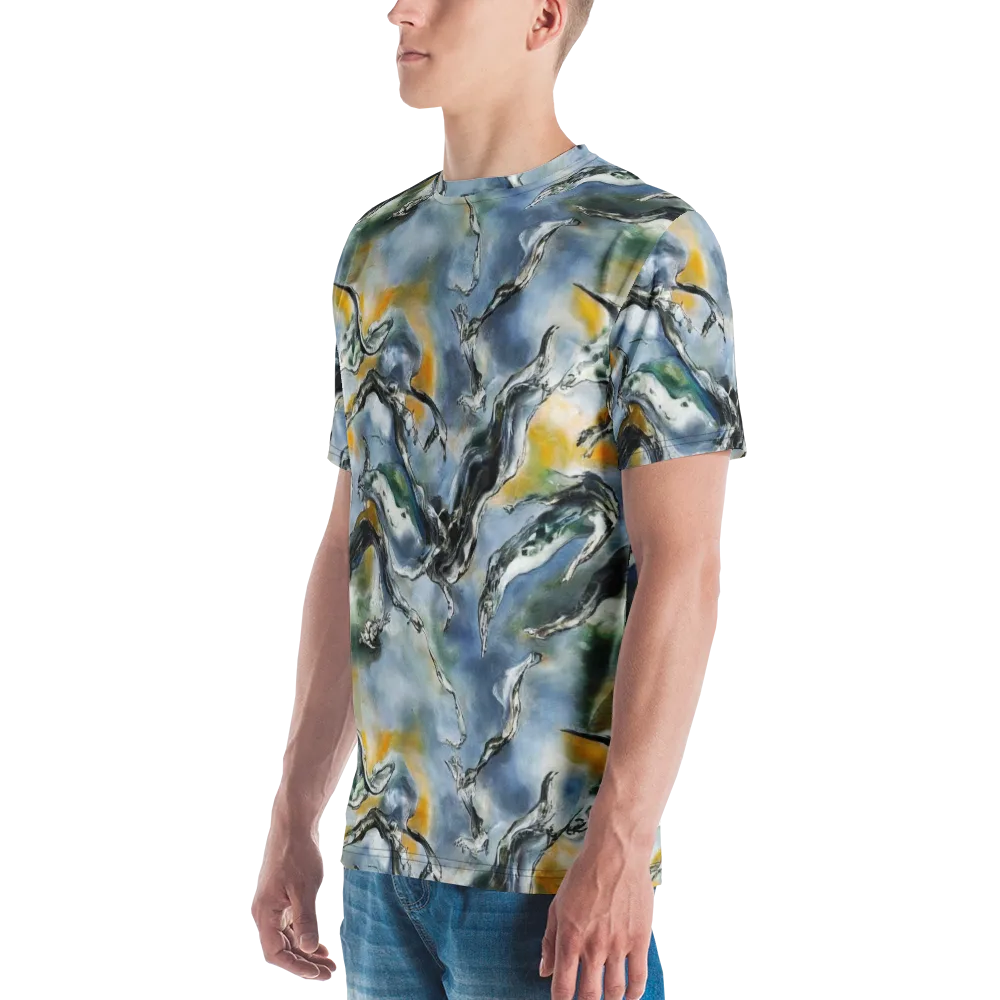 Whale Song on Men's Crew Neck T-Shirt — Left