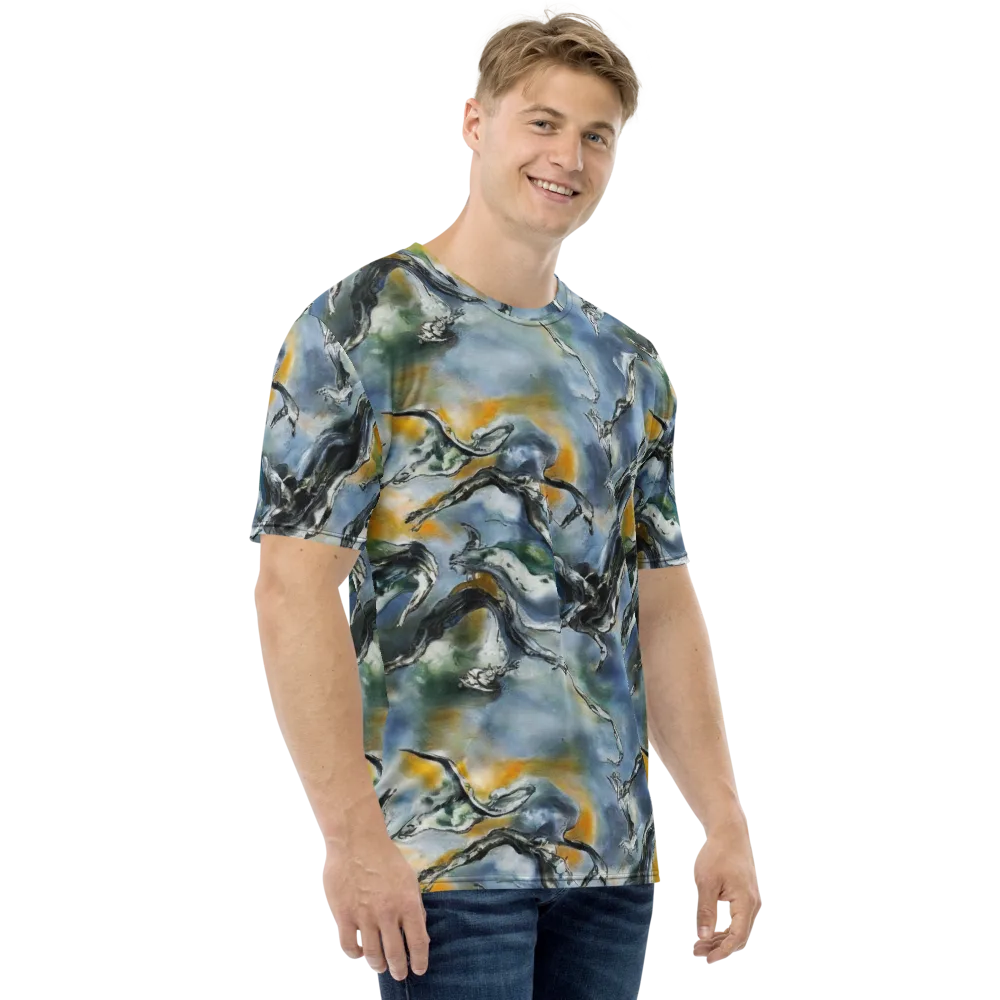 Whale Song on Men's Crew Neck T-Shirt — Right