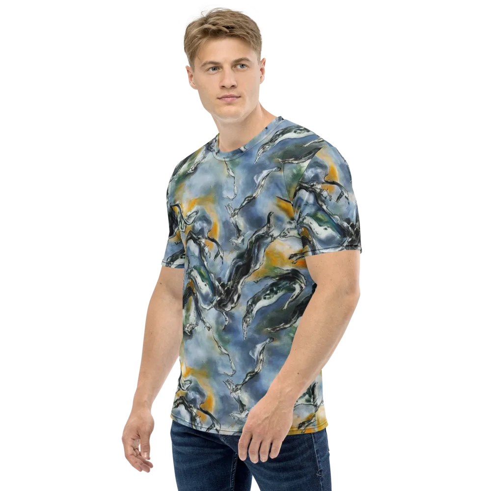 Whale Song on Men's Crew Neck T-Shirt — Left