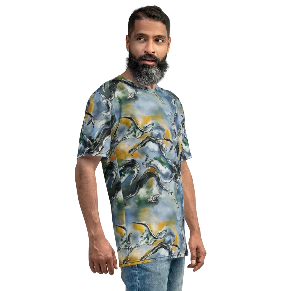 Whale Song on Men's Crew Neck T-Shirt — Right